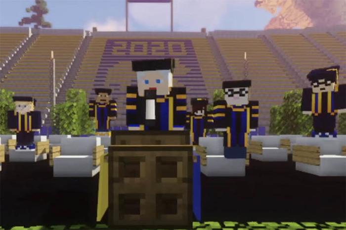 სტუდენტები უნივერსიტეტის დამთავრებას Minecraft-ში ზეიმობენ