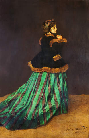 La femme en robe verte